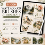Watercolor Brushes for Procreate, 3000+ Brush Mega Bundle