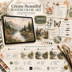 Watercolor Brushes for Procreate, 3000+ Brush Mega Bundle