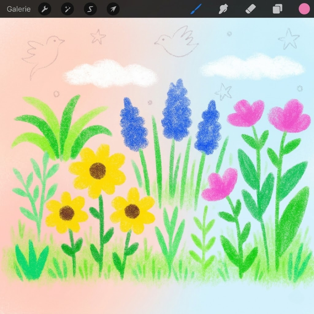 Vintage Crayon Brush Bundle for Procreate