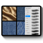Fabric Texture Brushes for Procreate, 300+ Brushes, Denim, Leather, Textile, Silk, Fabric Brush Bundle