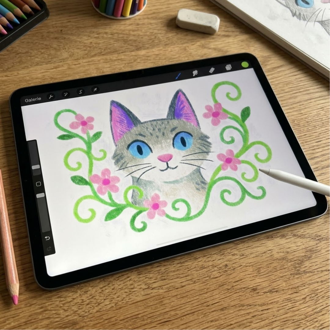 Vintage Crayon Brush Bundle for Procreate