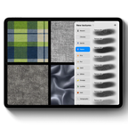 Fabric Texture Brushes for Procreate, 300+ Brushes, Denim, Leather, Textile, Silk, Fabric Brush Bundle