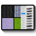 Fabric Texture Brushes for Procreate, 300+ Brushes, Denim, Leather, Textile, Silk, Fabric Brush Bundle