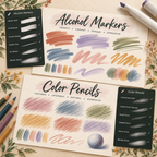 Procreate Coloring Brush Bundle, Alcohol Markers Pencils And Textured Brushes