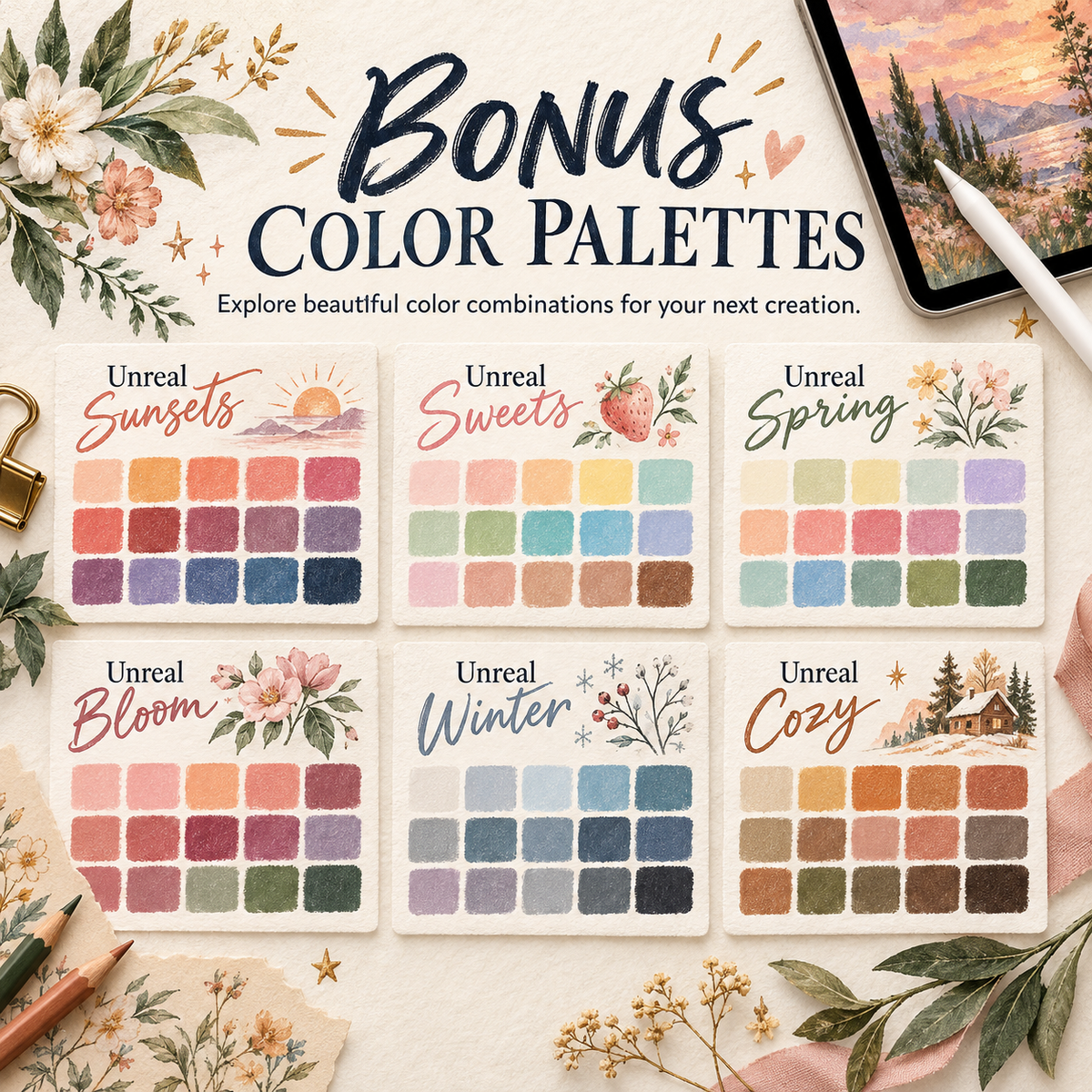 Procreate Coloring Brush Bundle, Alcohol Markers Pencils And Textured Brushes